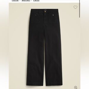 J. Crew Sailor Slim Wide Leg Chino Pant - Black sz 29